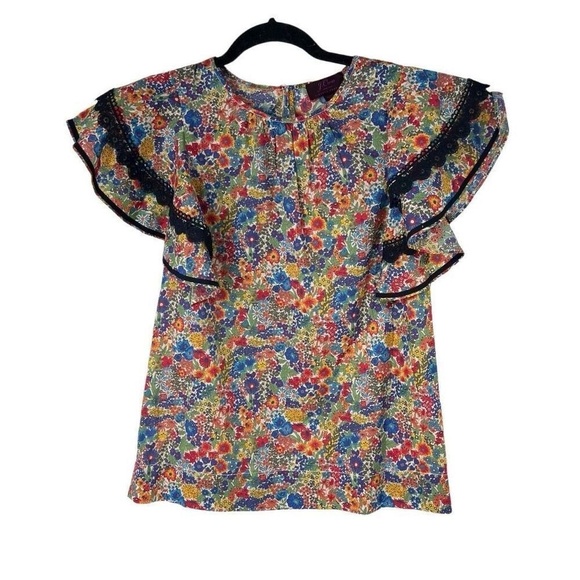 J. Crew Tops - J. Crew Cotton Poplin Top in Liberty Margaret Annie Floral Print XXS